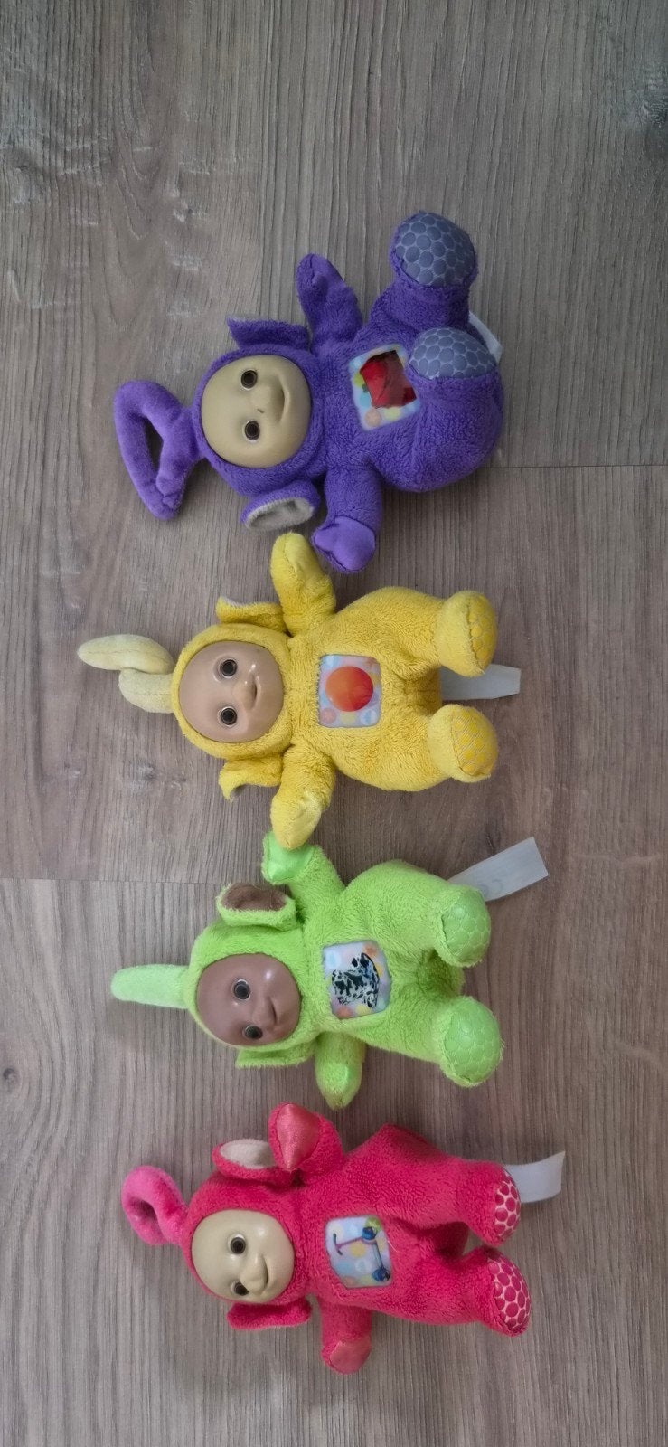 Teletubbies knuffels - 4 stuks, ongeveer 15cm, Gebruikt, Overige merken, Overige karakters, Overige typen