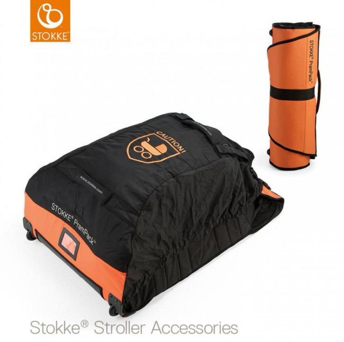 Stokke prampack, Ophalen, Zo goed als nieuw, Zwart, 30 cm of meer
