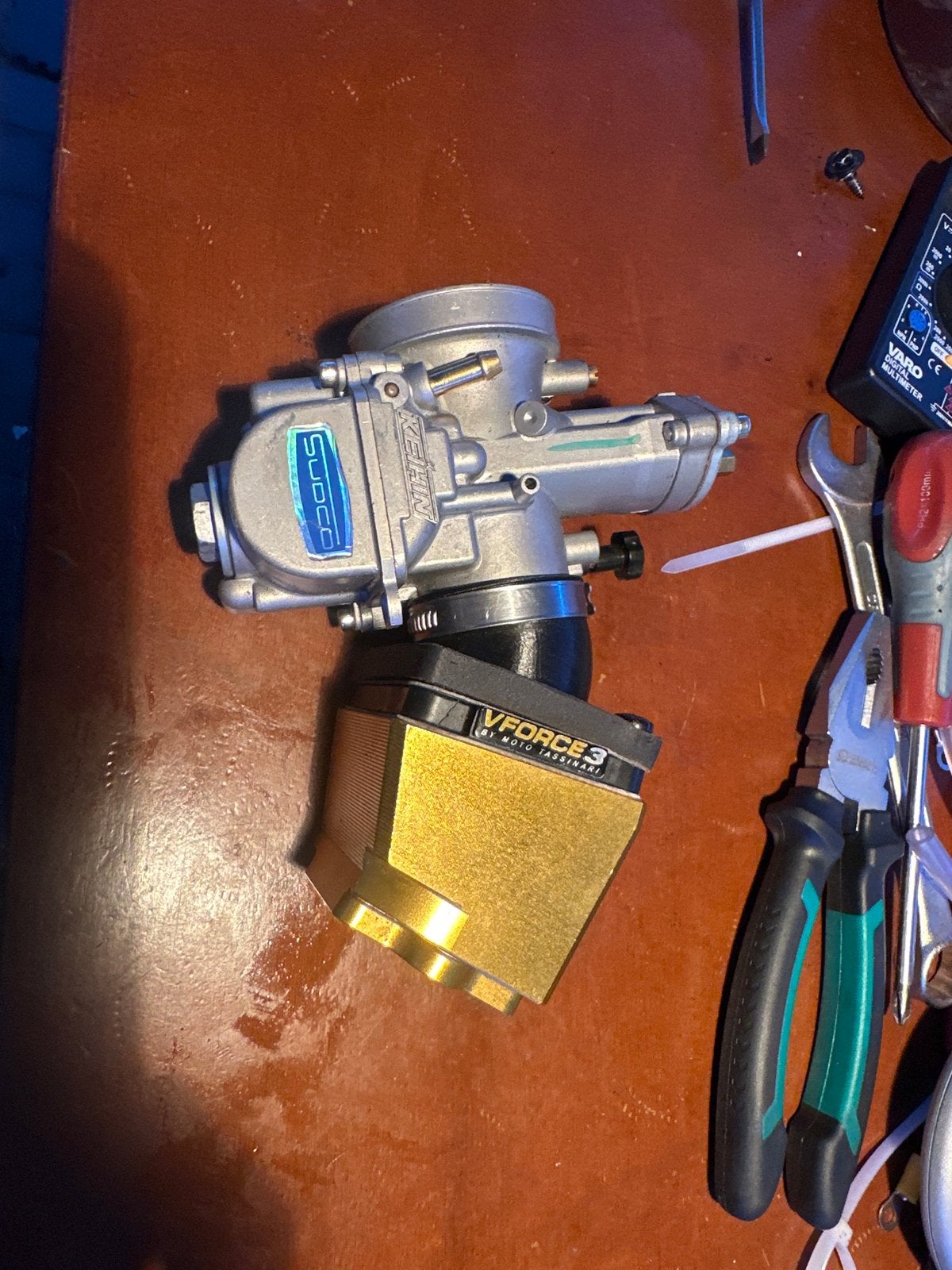 Keihin 34mm PWK Carburateur met VForce 3 Membraan, Motoren, Ophalen of Verzenden, Gebruikt