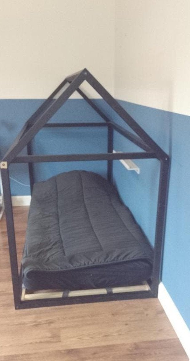 Bed ombouw + lattenbodem, Ophalen, 180 cm of meer, 85 tot 100 cm, Lattenbodem
