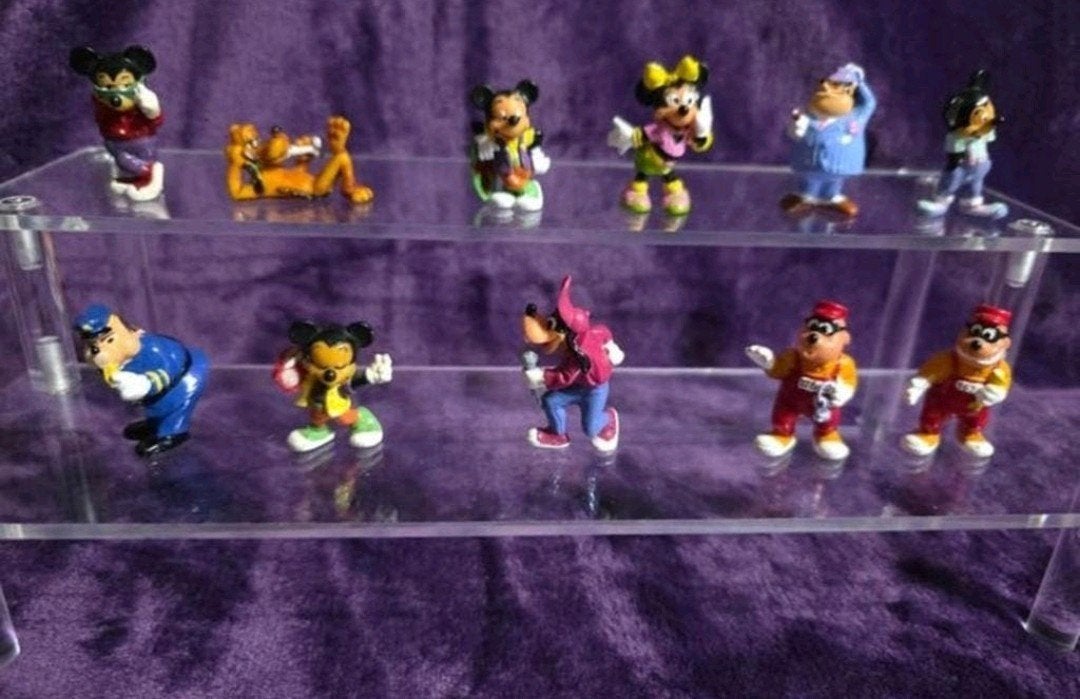 Complete set Micky en vrienden Goofy Met Pet Kinder Surprise, Ophalen of Verzenden, Zo goed als nieuw, Hardplasticfiguren
