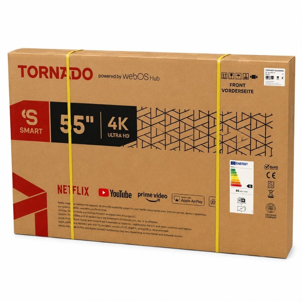 Tornado 55 inch Smart TV | Nieuw | €424,99