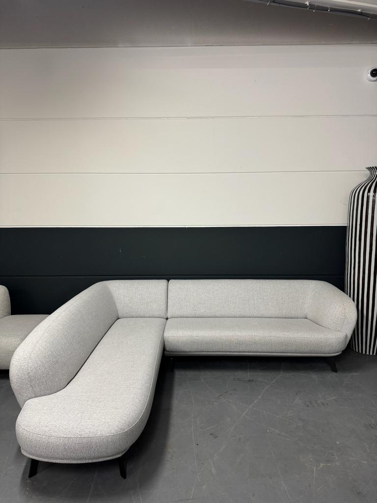 Showroommodel Leolux Flint hoekbank | Varese 5 Blanc, Ophalen, 250 tot 300 cm, Leolux, Hoekbank