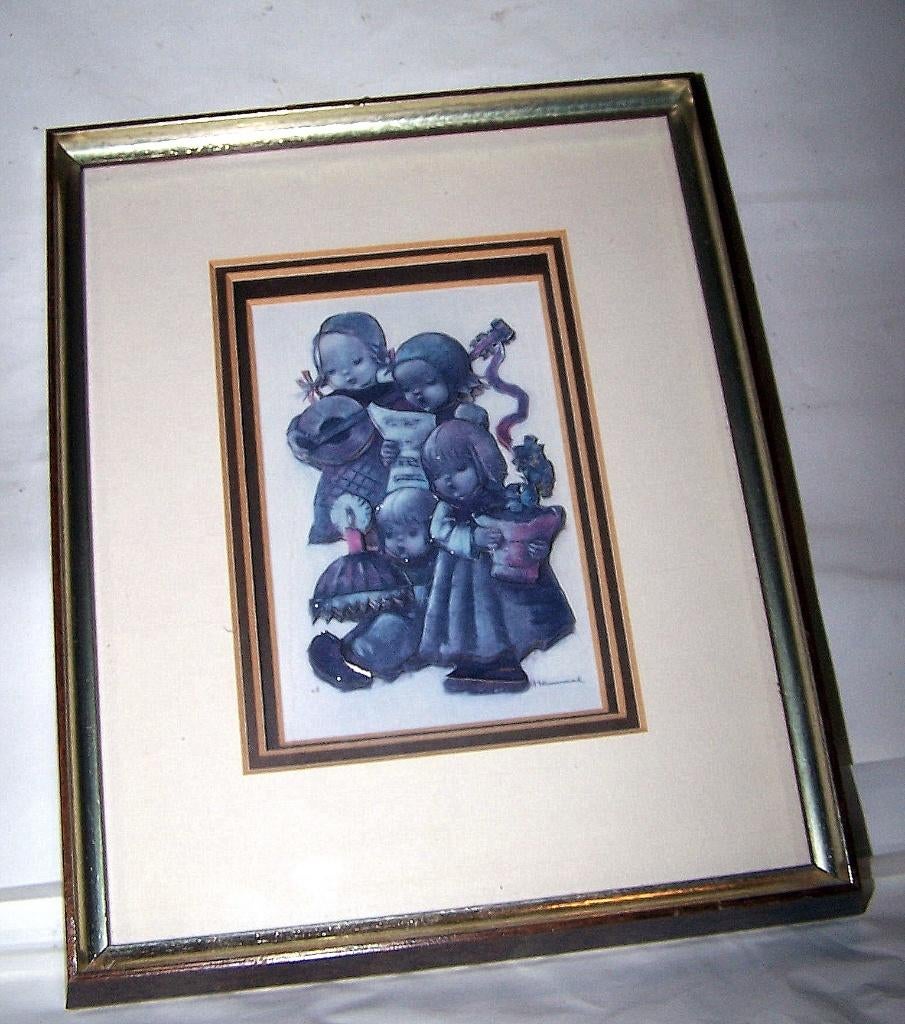 Origineel Hummel 3d tekening in lijst. 27x22cm. Izgs., Ophalen of Verzenden