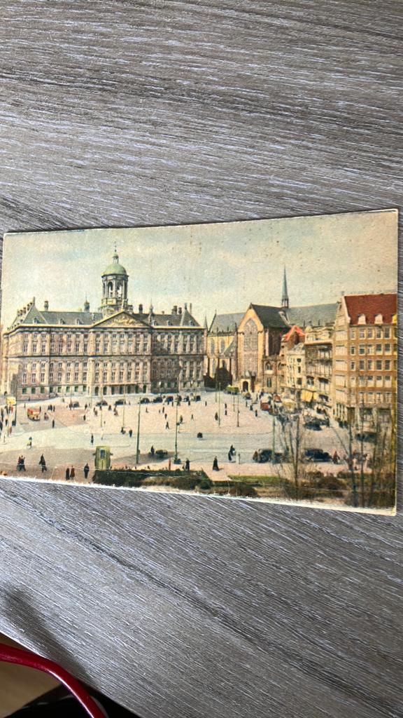 Oude Ansichtkaart Amsterdam Dam met Koninklijk Paleis, Ophalen of Verzenden, Voor 1920, Ongelopen, Noord-Holland