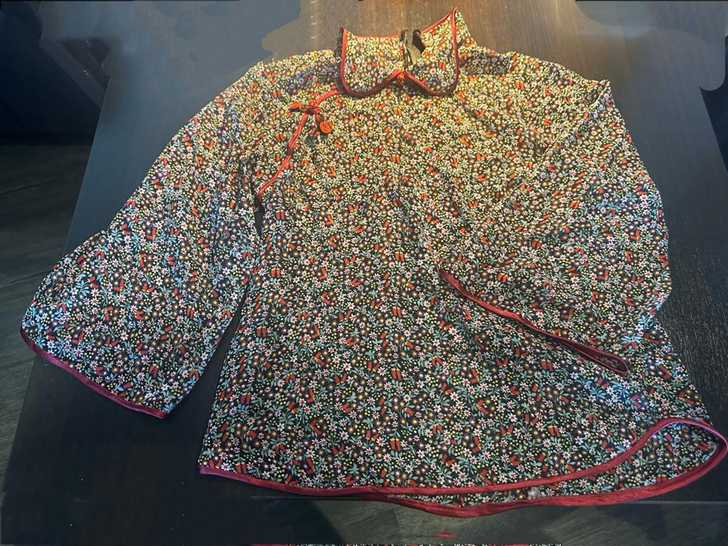 Bloemenprint Blouse met Chinese Kraag, Ophalen of Verzenden, Zo goed als nieuw