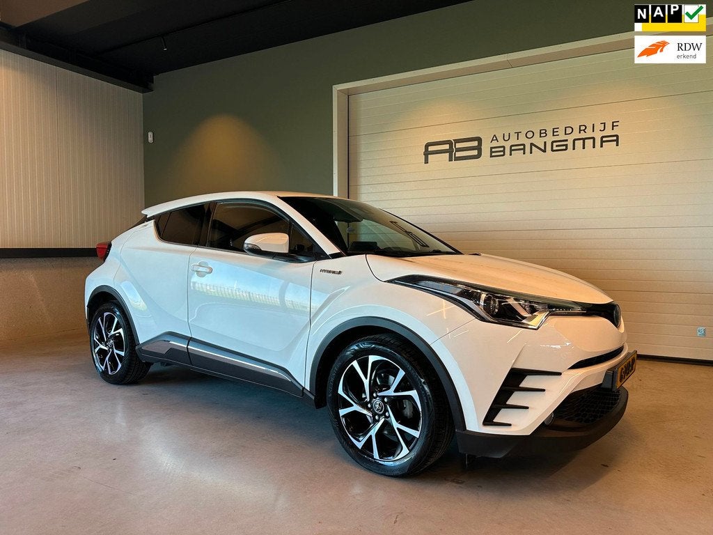 Toyota C-HR 1.8 Hybrid AUTOMAAT DYNAMIC-uitv/CLIMA AIRCO/LM-, Stof, 4 cilinders, Met garantie (alle), Wit