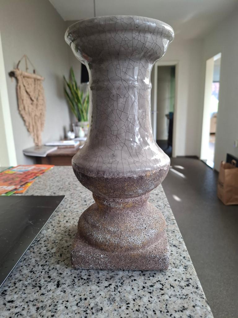 Decoratieve kaarstandaard van PTMD Collection, Gebruikt, Overige kleuren, 50 tot 75 cm, Aardewerk of Porselein