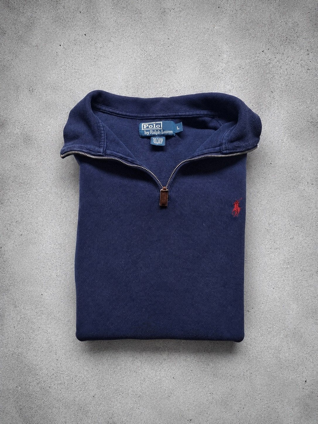 Polo Ralph Lauren Quarter Zip | Heren | Donkerblauw | L, Maat 52/54 (L), Blauw, Ophalen of Verzenden, Polo Ralph Lauren