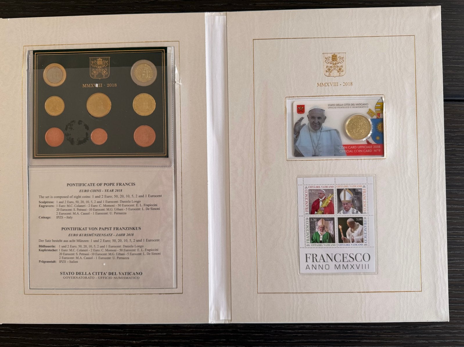 Officiële Vaticaan Numismatische Set 2018 (MMXVIII), Postzegels en Munten, Ophalen of Verzenden, Vaticaanstad, Overige waardes