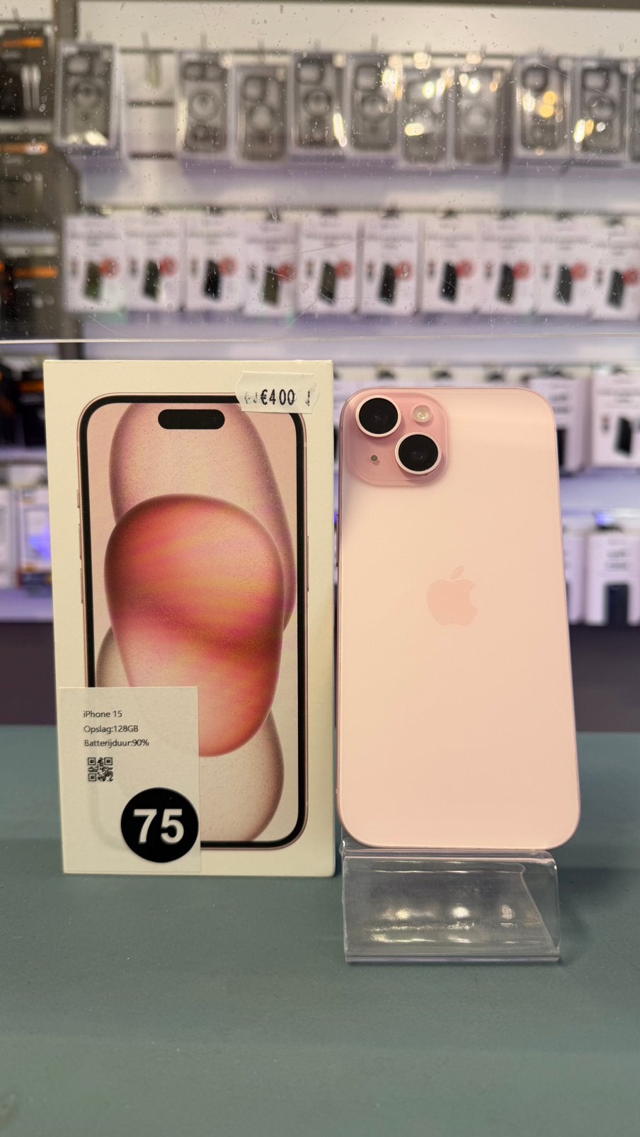iPhone 15 Roze 128GB (75), Telecommunicatie, Mobiele telefoons | Apple iPhone, Ophalen, IPhone 15, Apple, Zo goed als nieuw