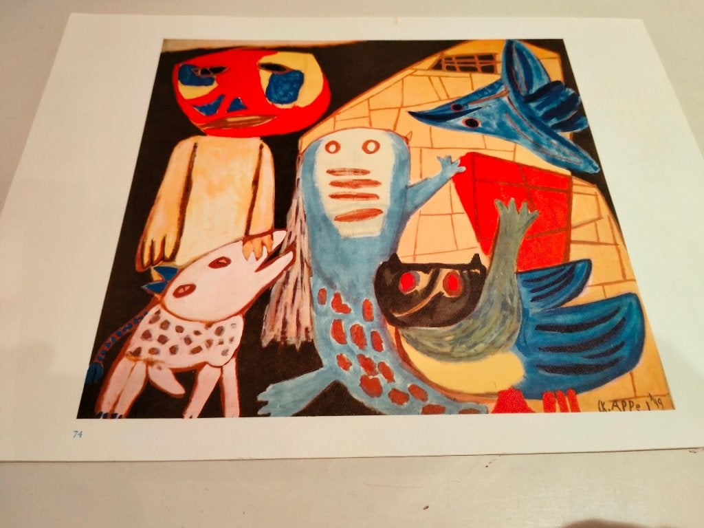 prent van schilderij van Karel Appel, Verzenden
