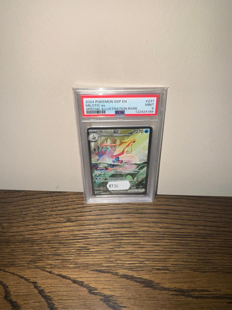 Milotic ex Special Illustration Rare PSA 9 - Surging Sparks, Ophalen of Verzenden, Zo goed als nieuw, Losse kaart