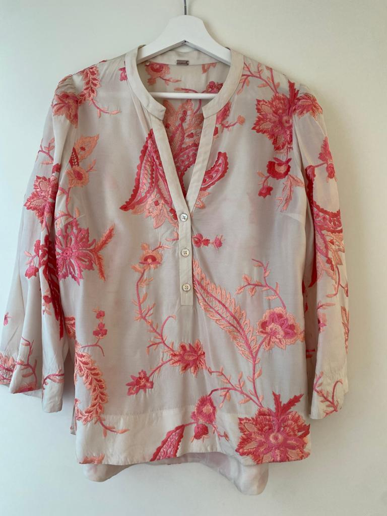 Gustav prachtige blouse met geborduurde details maat 40, Kleding | Dames, Ophalen of Verzenden, Zo goed als nieuw, Maat 38/40 (M)