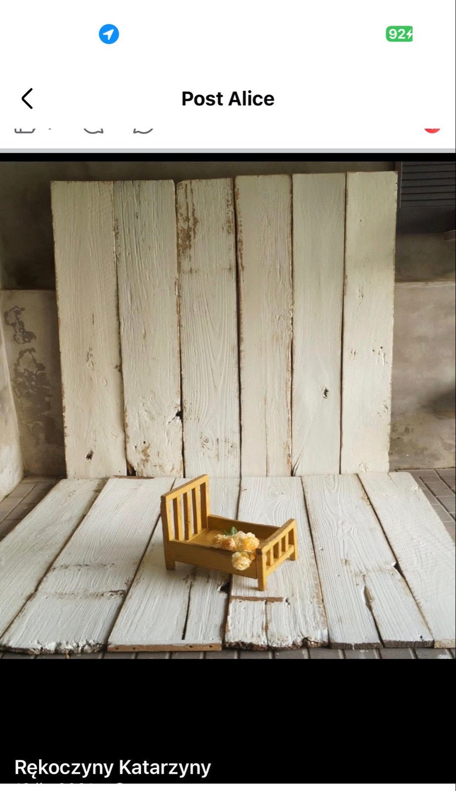 Houten achtergrond en bedje voor fotoshoots, Ophalen, Gebruikt