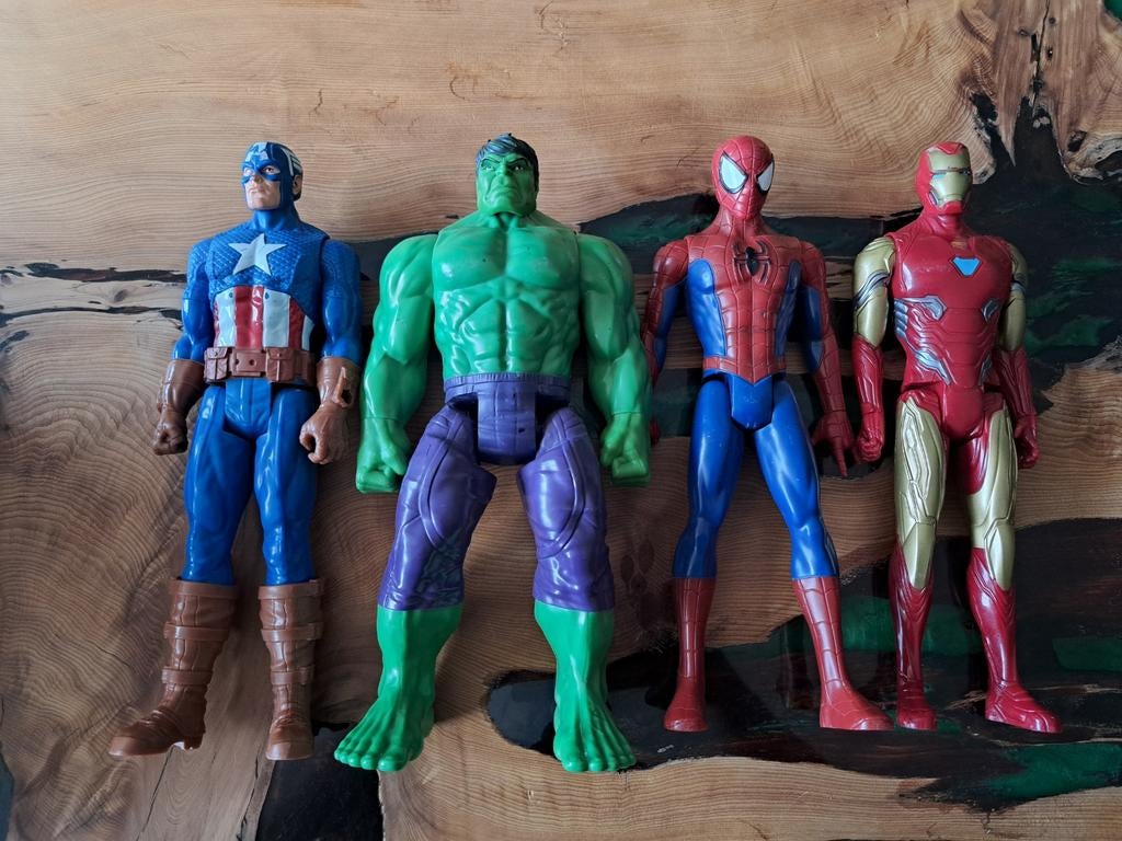 Marvel Superhelden Actiefiguren 30cm - Captain America, Hulk, Ophalen of Verzenden, Gebruikt
