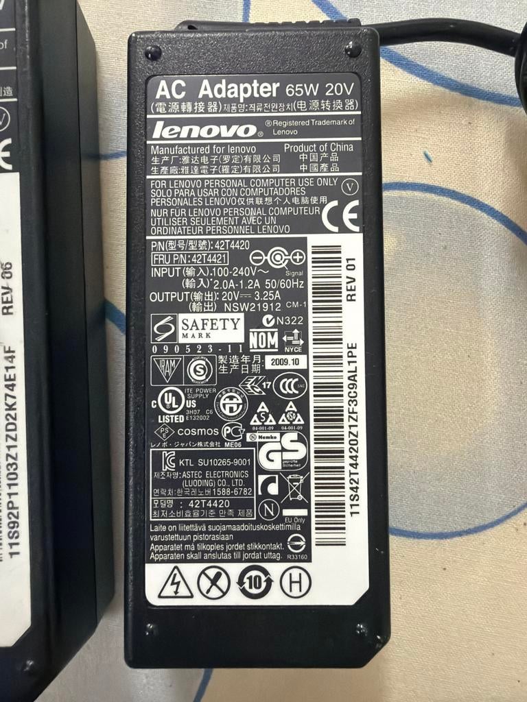 Diverse adapters: Lenovo en Dell (65W, 90W), Ophalen of Verzenden, Nieuw