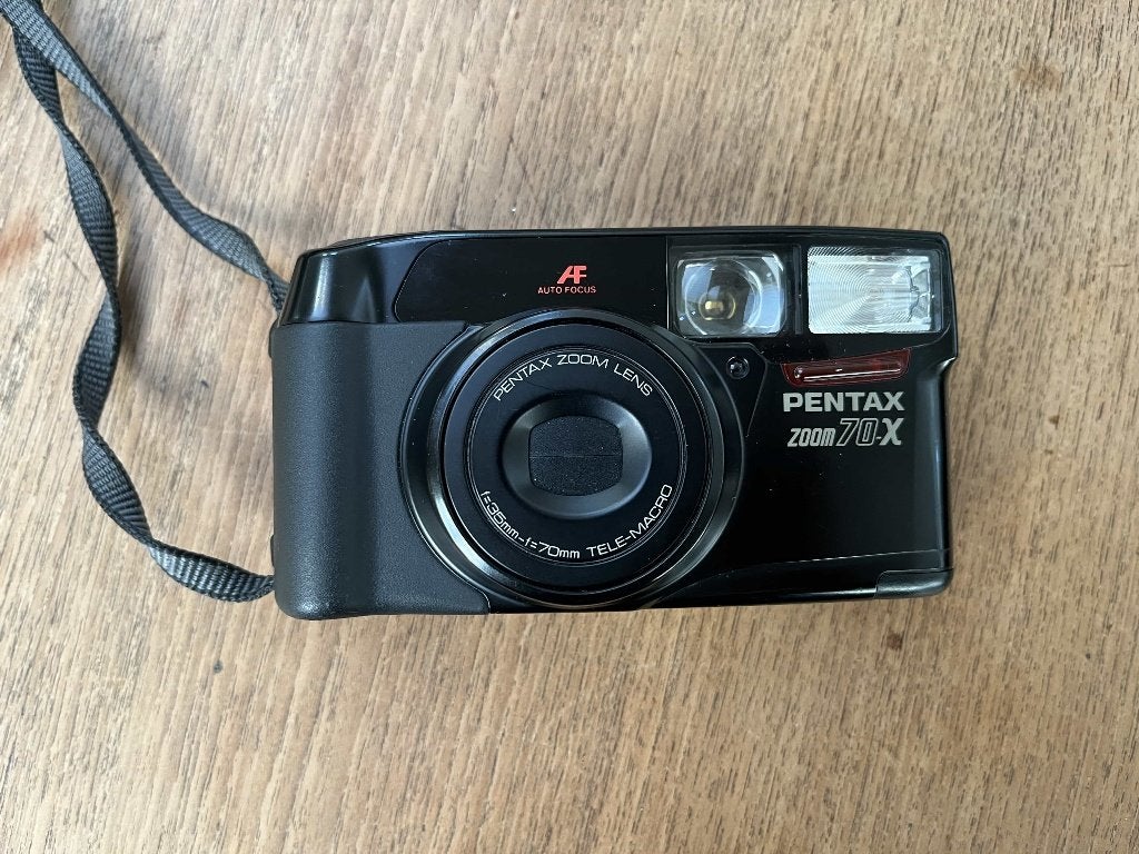 Pentax Zoom 70-X 35mm Film point-and-shoot camera, Ophalen of Verzenden, Zo goed als nieuw, Compact, Pentax