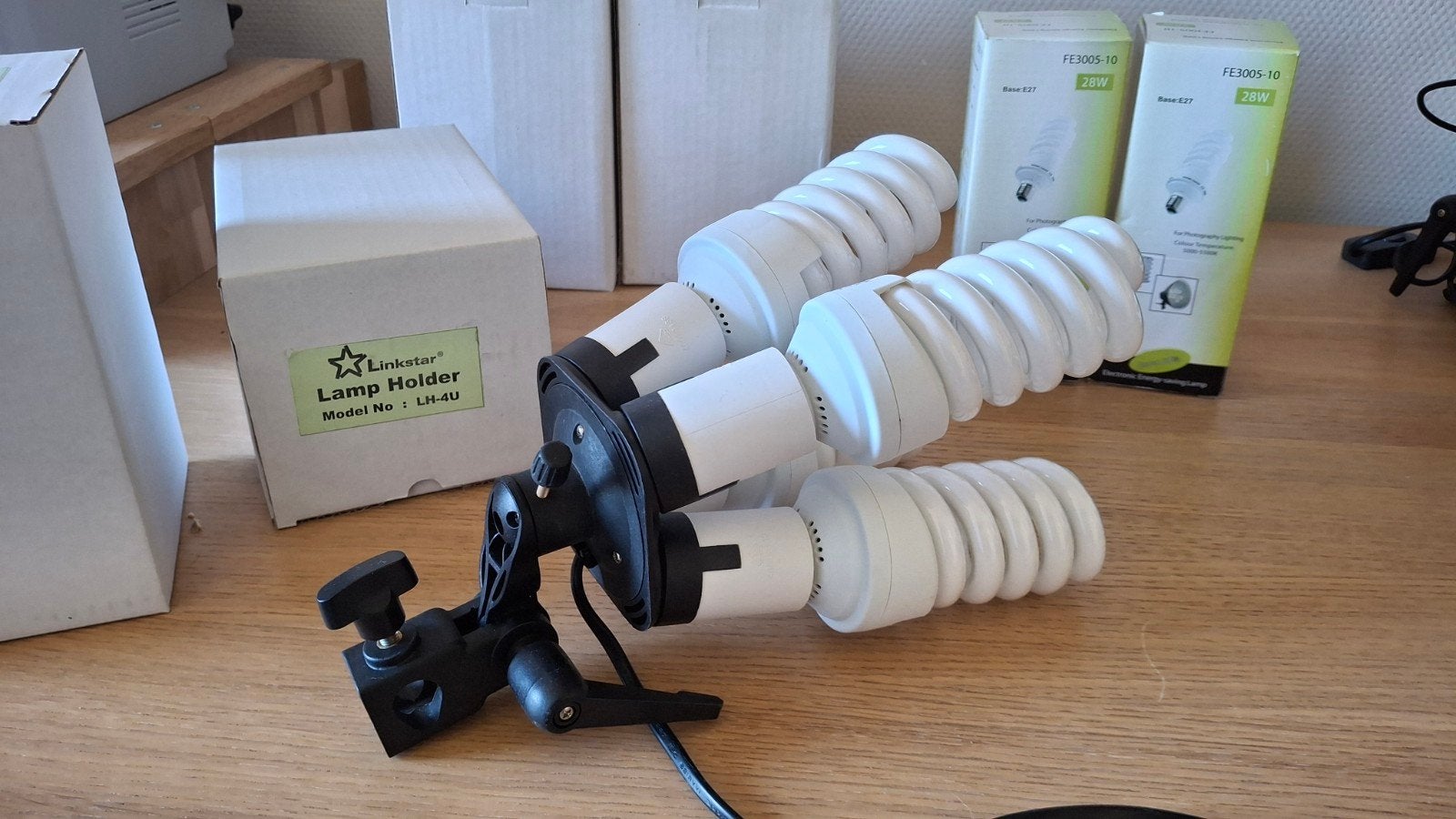 4 sets foto studio lampen voor vast licht van Linkstar., Lamp of Flitsset, Ophalen of Verzenden, Zo goed als nieuw, Inclusief lampen