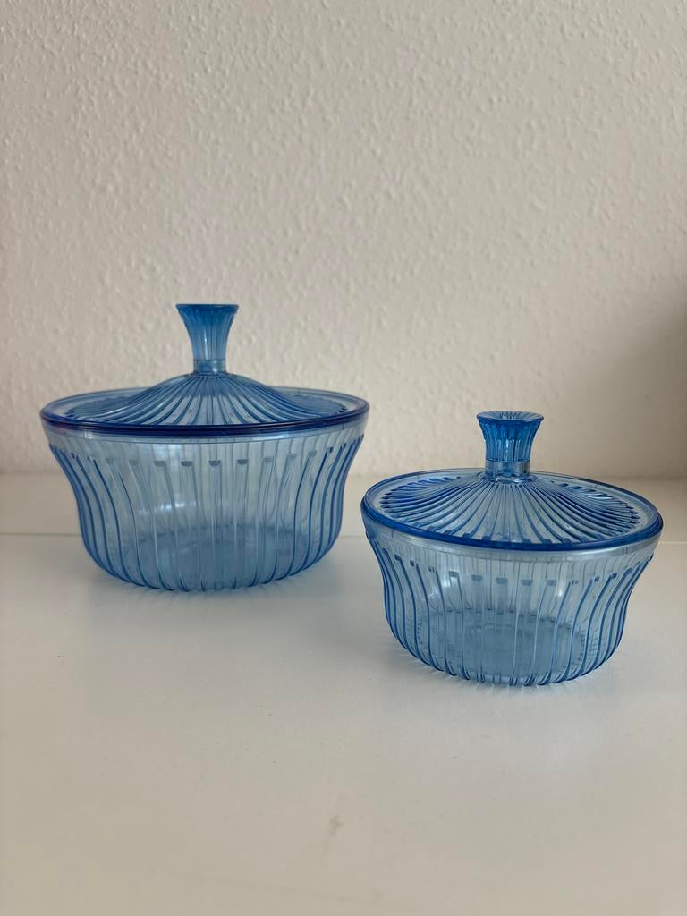 Vintage Tupperware Diva Kristal Set  160 ml & 600 ml, Ophalen of Verzenden, Zo goed als nieuw, Blauw, Bak of Kom