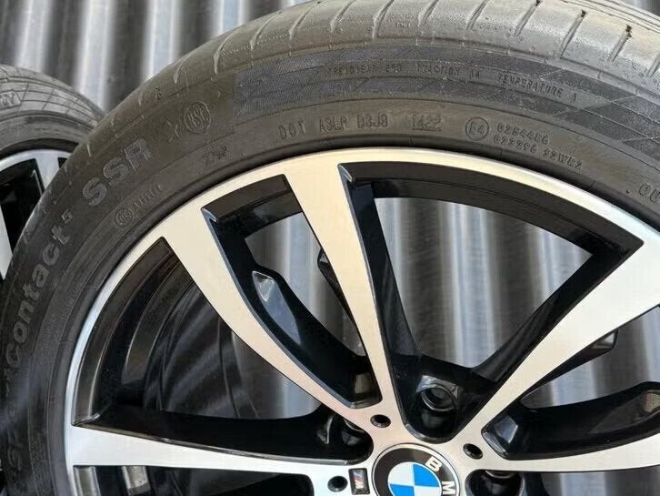 20” Orig Bmw X5 X6 F15 F16 velgen Styling 469M RFT banden, Ophalen, Gebruikt, 275 mm, Banden en Velgen