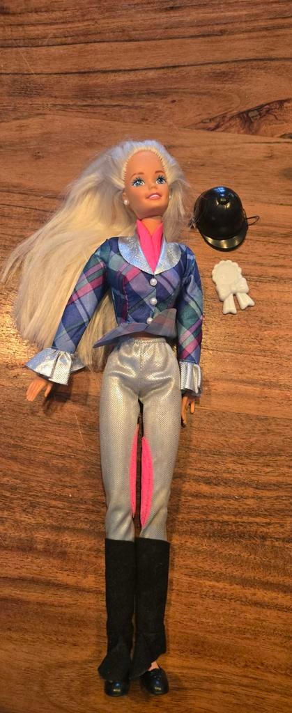 Barbie Paardrijdster Pop met Accessoires, Ophalen of Verzenden, Gebruikt, Barbie