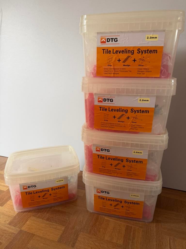 4 dozen tegel leveling systeem starterspakket 2,0 mm, nieuw, Overige typen, Nieuw, 10 m² of meer, Overige materialen