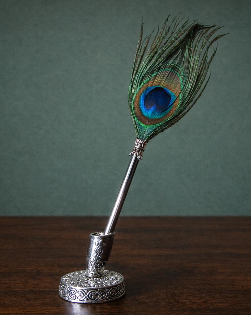 Curiosa Pen met veer (pauwenveer), Ophalen of Verzenden, Nieuw, Balpen, Overige merken