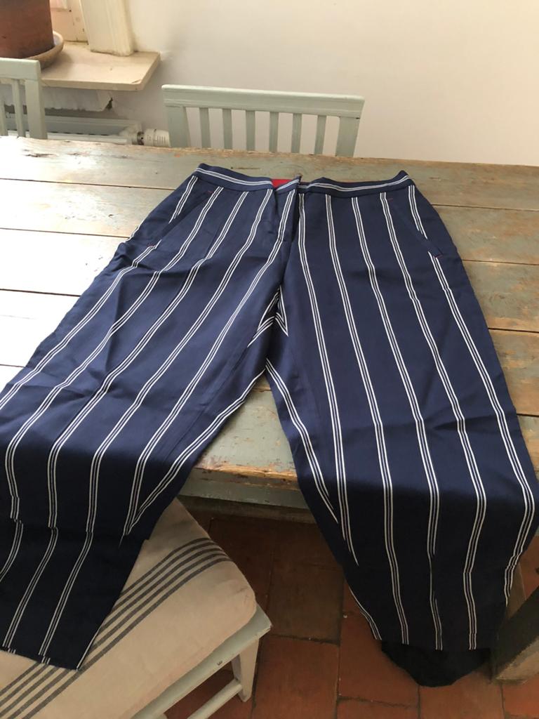NIEUW BROEK PANTALON BLAUW GESTREEPT ESPRIT 40, Maat 38/40 (M), Blauw, Nieuw, Ophalen of Verzenden