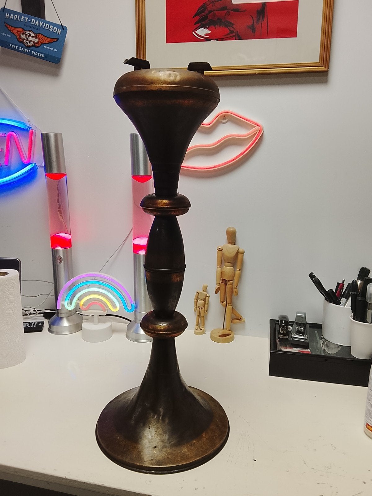 Vintage staande asbak - Jaren '60 design, Ophalen of Verzenden