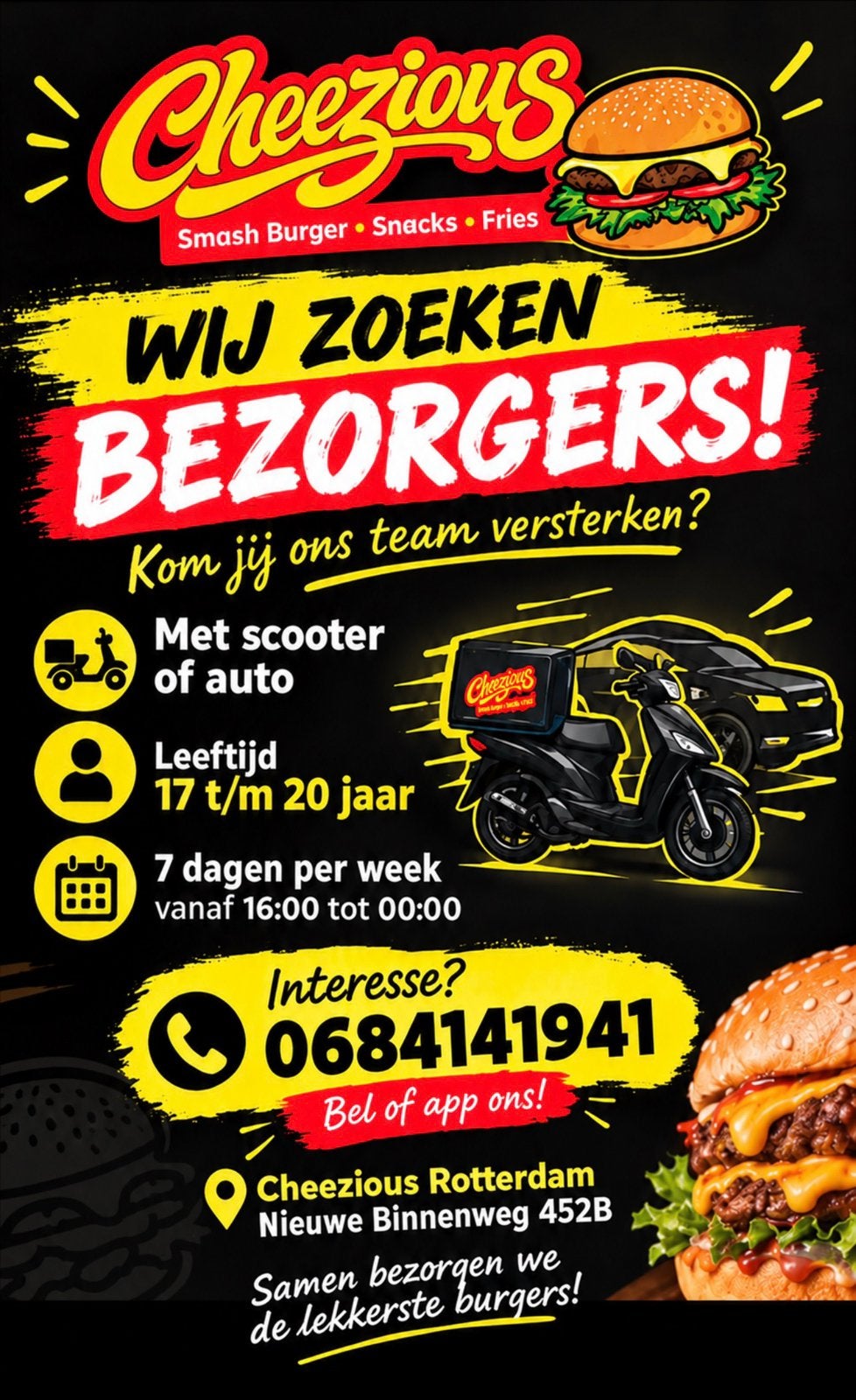 Bezorgers Gezocht !!, Ophalen of Verzenden