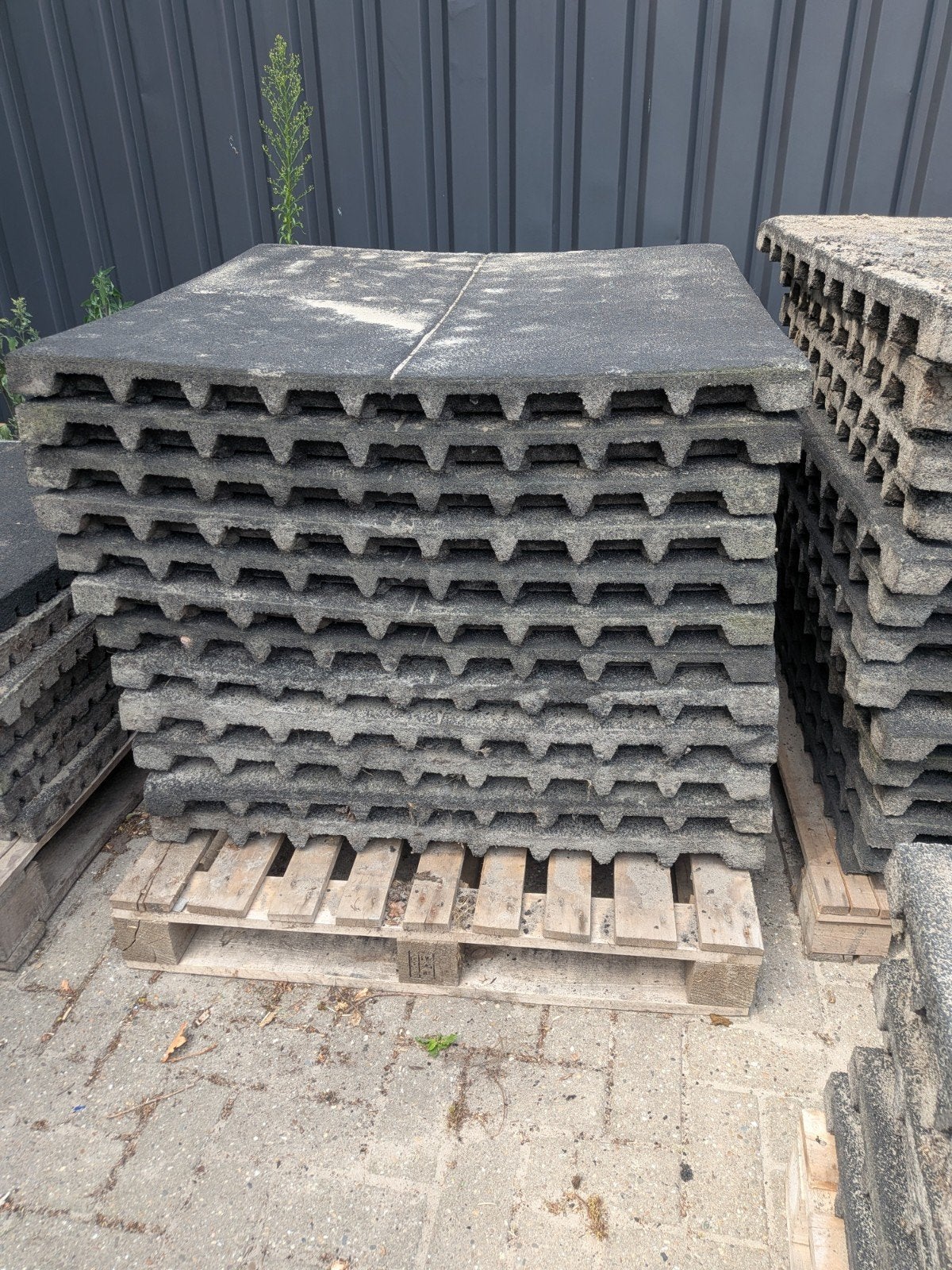 Gebruikte rubberen tegels 100x100x6/6,5 cm, Tuin en Terras, Tegels en Klinkers, Ophalen, Gebruikt, ., Overige typen