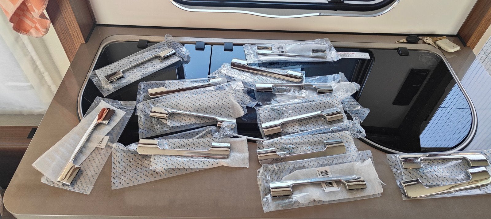 12x Chrome handgrepen Eriba Exciting - steek 160mm, Ophalen of Verzenden, Zo goed als nieuw