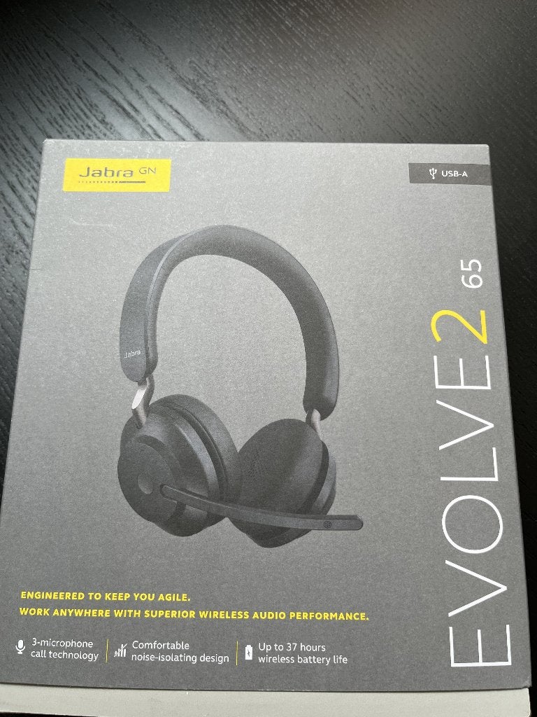 Jabra Evolve2 65 draadloze headset-nieuw, Nieuw, On-ear, Ophalen of Verzenden, Draadloos