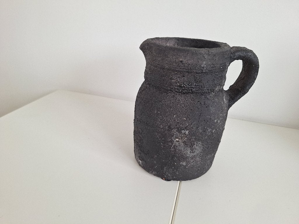 Te koop betonnen kan zwart, Huis en Inrichting, Woonaccessoires | Vazen, Ophalen, Overige materialen, Gebruikt, Zwart