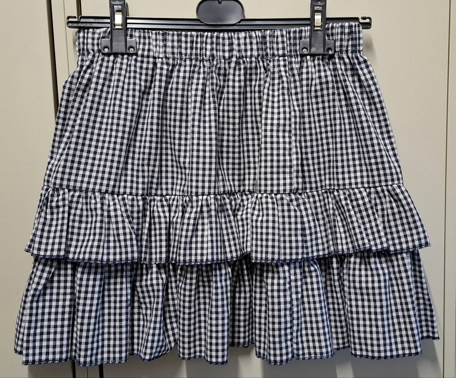Geruit rokje maat L - Donkerblauw met wit, Kleding | Dames, Rokken, Blauw, Maat 42/44 (L), Ophalen of Verzenden, Zo goed als nieuw