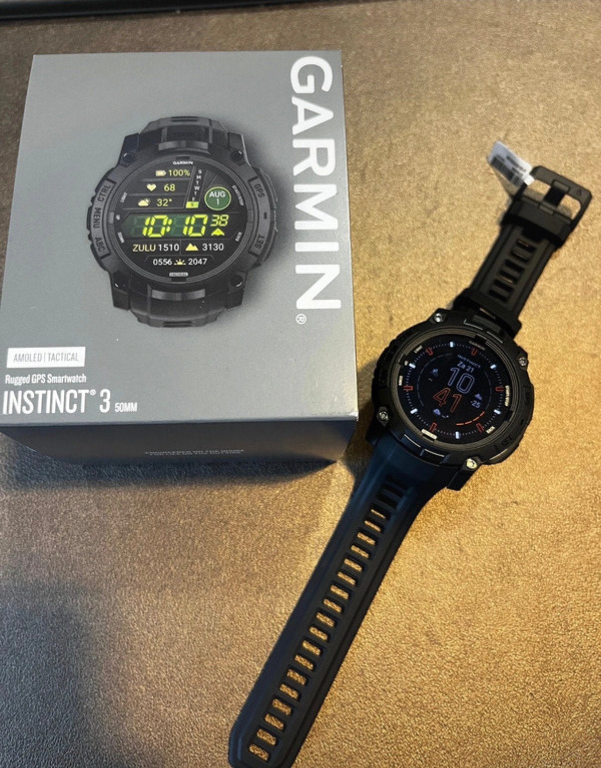 Garmin Instinct 3 50mm AMOLED Tactical Edition 010-03020-50, Verzenden, Zwart, IOS, Nieuw
