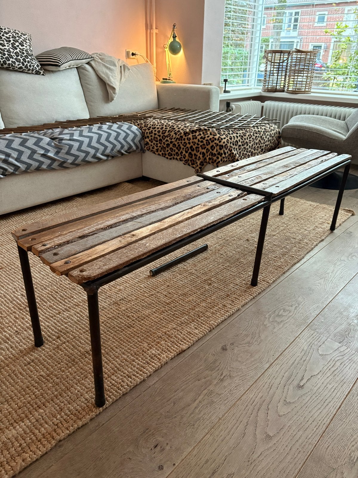 Vintage bankje van Loods5, Ophalen, Gebruikt, Hout