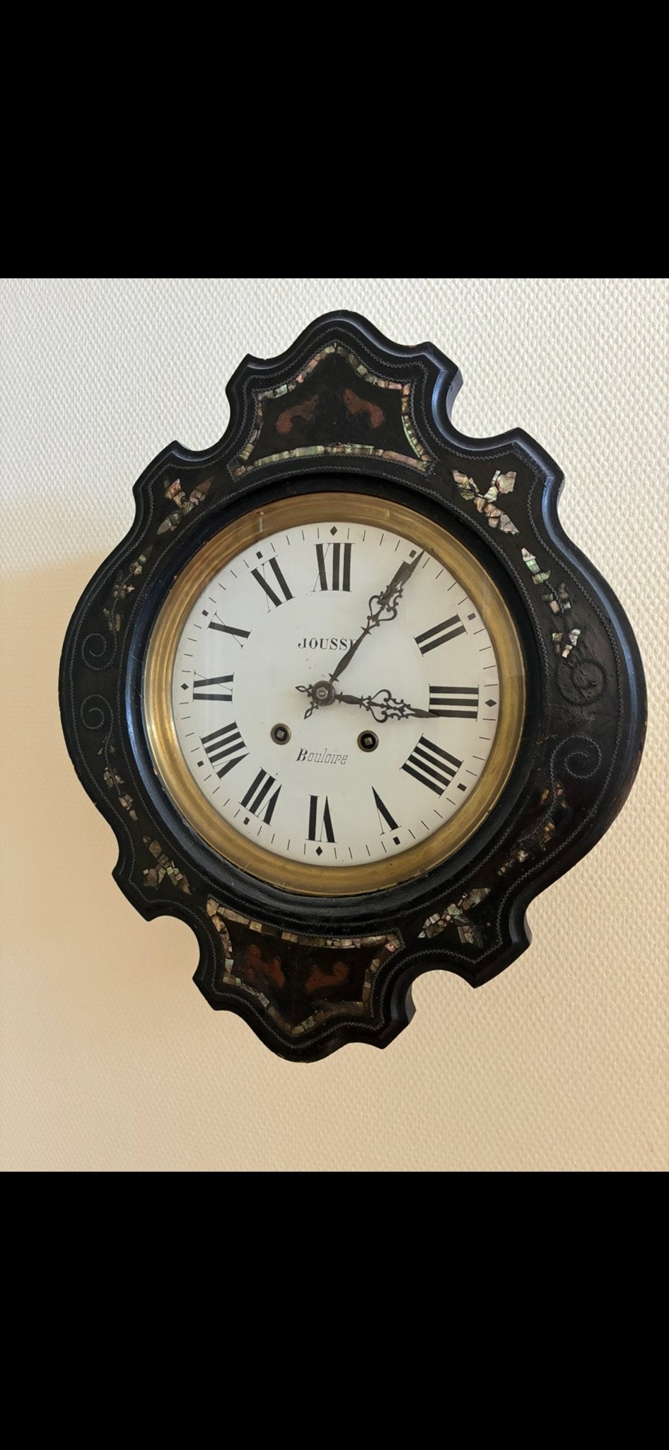 Antieke (schoolklok) wandklok Jousse Bouloipe, Ophalen