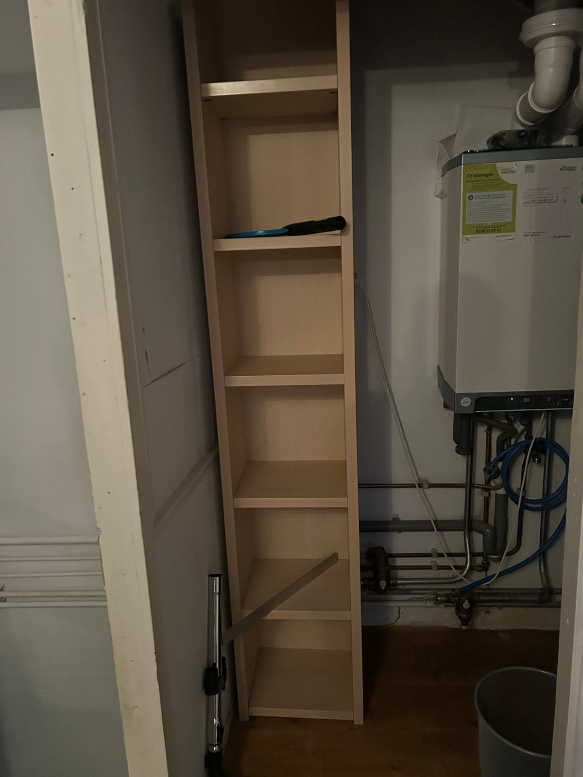 Houten eettafel met 6 stoelen, Ophalen, Gebruikt, 75 cm of meer, 150 tot 200 cm