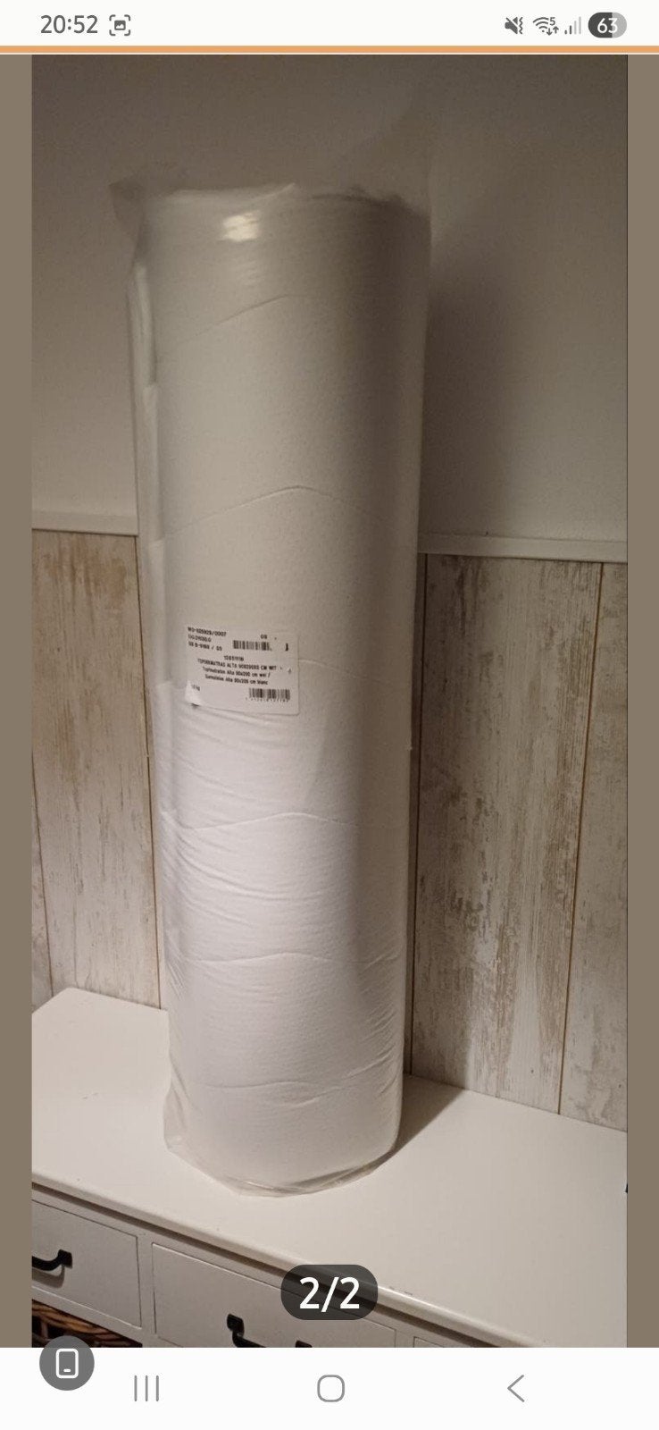 Moet weg Topdekmatras Alta 90x200x5 cm Wit, Huis en Inrichting, Slaapkamer | Matrassen en Bedbodems, Ophalen, 90 cm, Eenpersoons