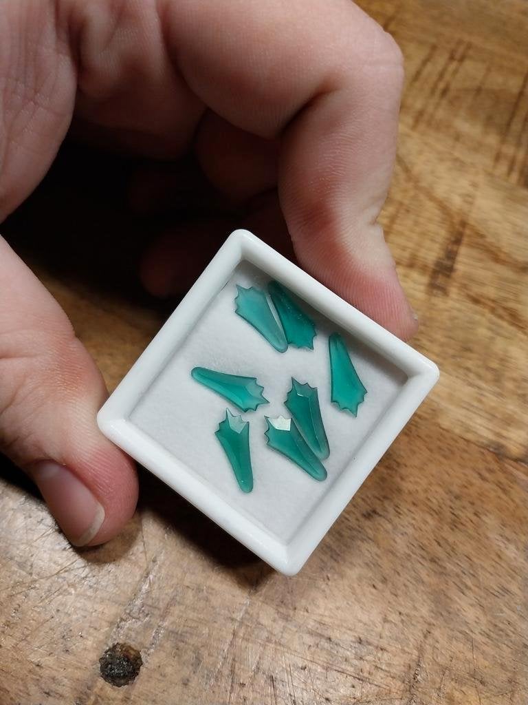 Groene agaat cabochons freeform, Sieraden, Tassen en Uiterlijk, Ophalen of Verzenden