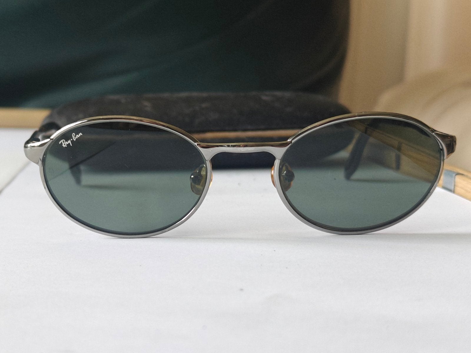 Vintage Ray-Ban B&L Sidestreet W2839 ovaal G15 glazen., Gebruikt, Zonnebril, Ophalen of Verzenden, Ray-Ban