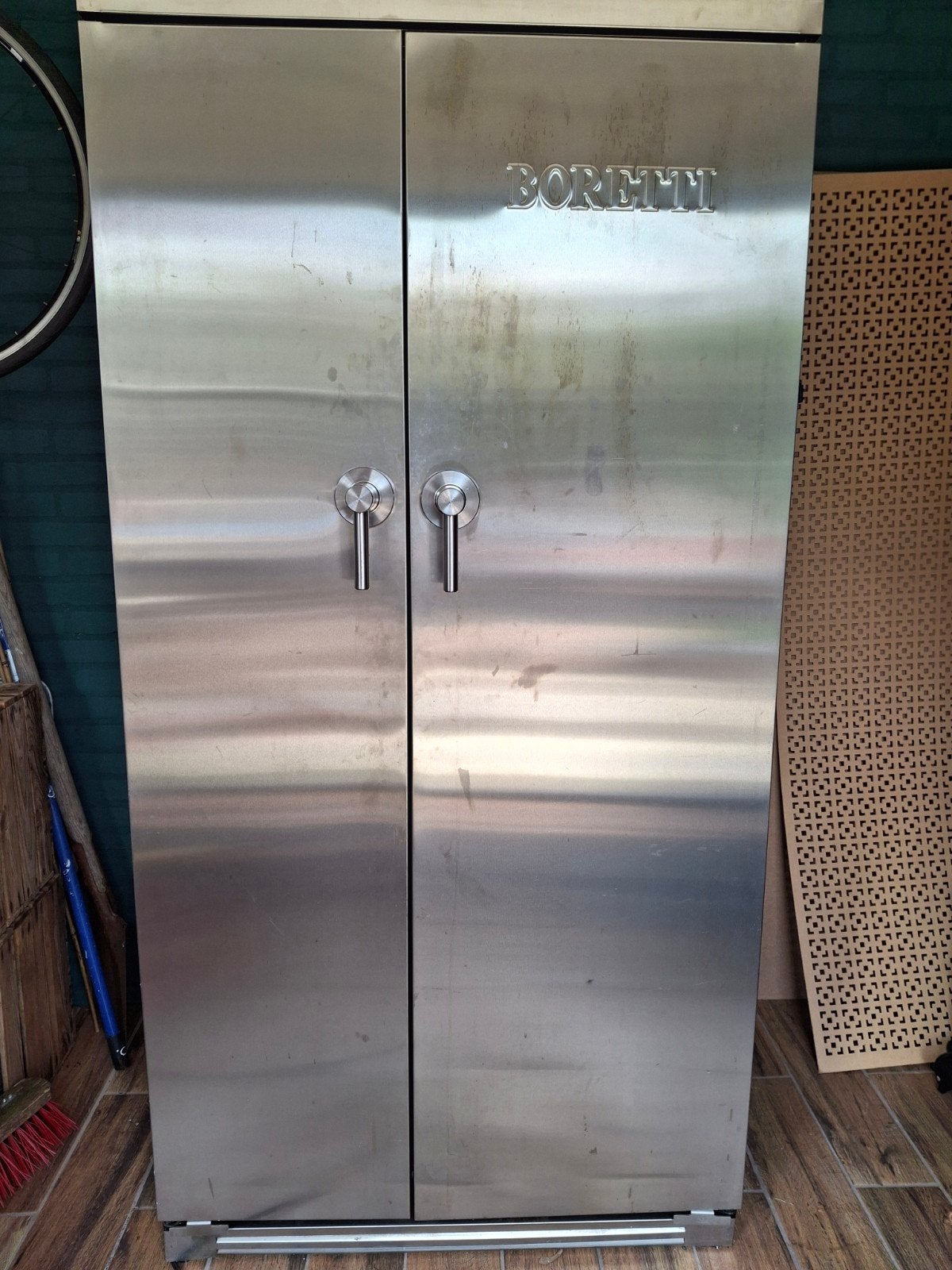 Boretti Amerikaanse Koelkast - RVS Side-by-Side Koelkast, Witgoed en Apparatuur, Koelkasten en IJskasten, Ophalen, Gebruikt, 200 liter of meer