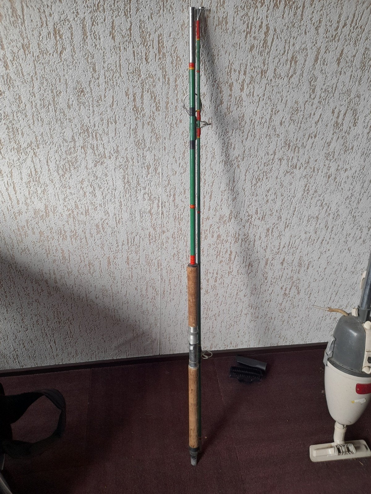 Vintage Werphengel - Groen met Kurken Handvat, Watersport en Boten, Ophalen, Gebruikt, Werphengel