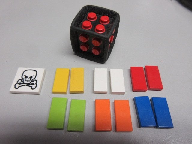 3861 Dobbelsteen met tegeltjes voor spel Champion, Ophalen of Verzenden, Zo goed als nieuw, Lego