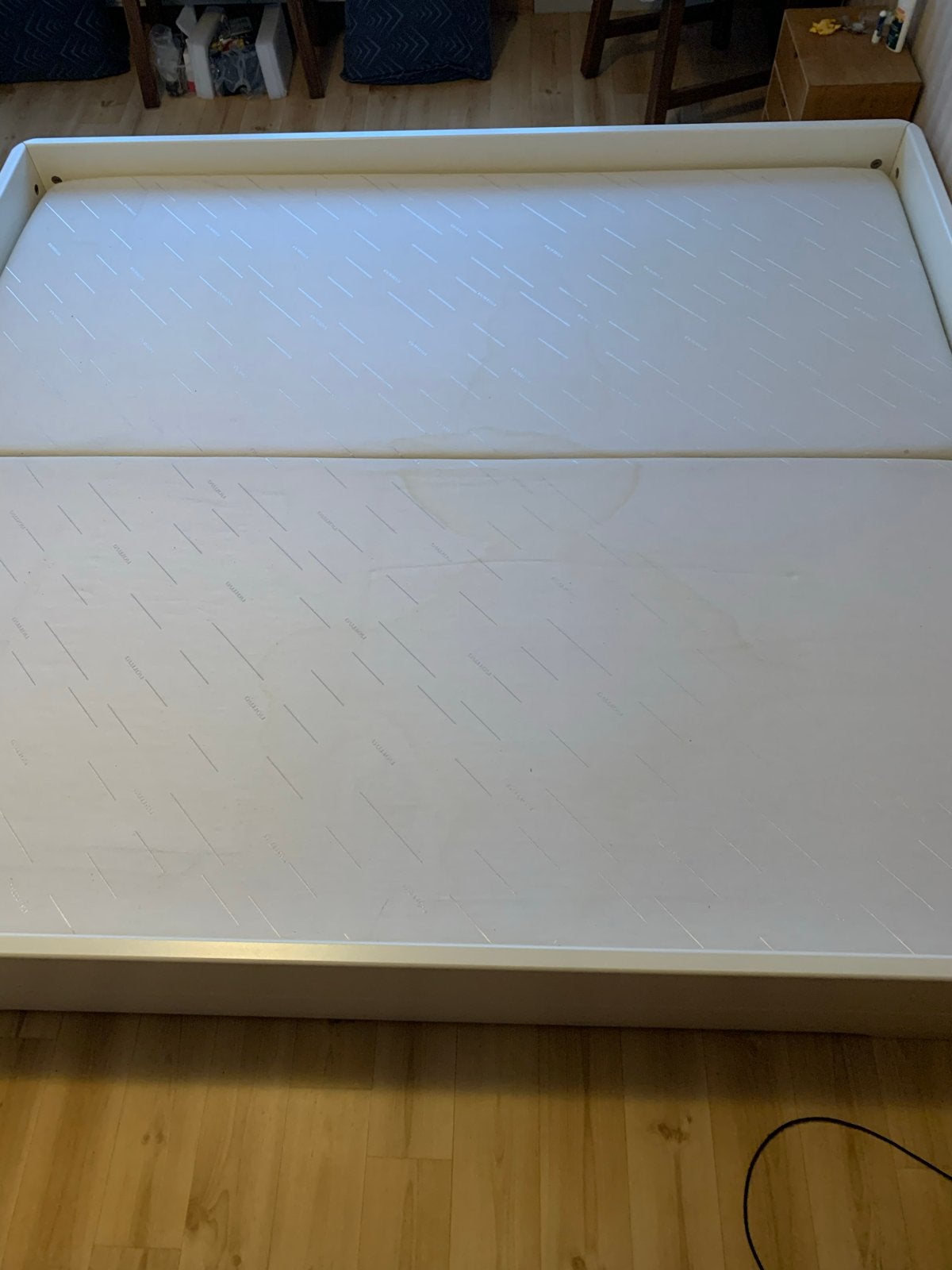 Tweepersoonsbed boxspring, Ophalen, Gebruikt, Wit, Tweepersoons