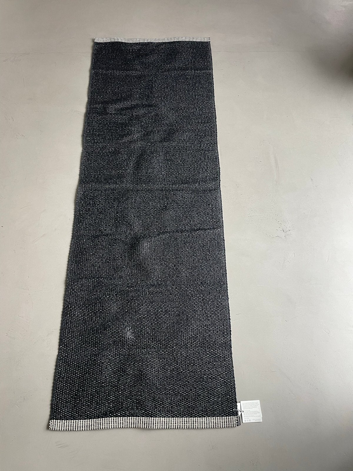 NIEUW Pappelina Vloerkleed Binnen/Buiten Zwart Wit 70x200cm, Zwart, Nieuw, 150 tot 200 cm, Rechthoekig