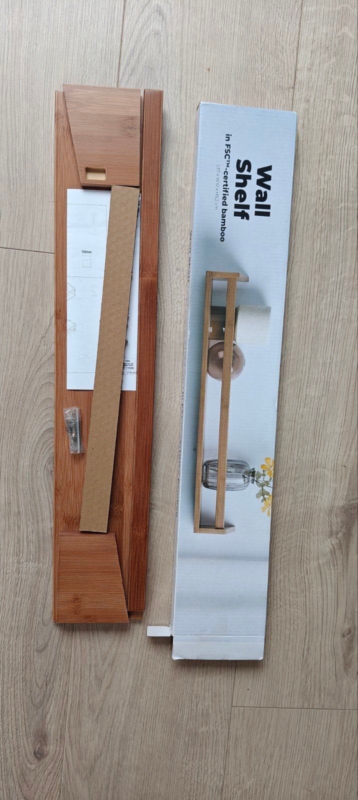 Nieuw: wandplank bamboo, Ophalen of Verzenden, Nieuw