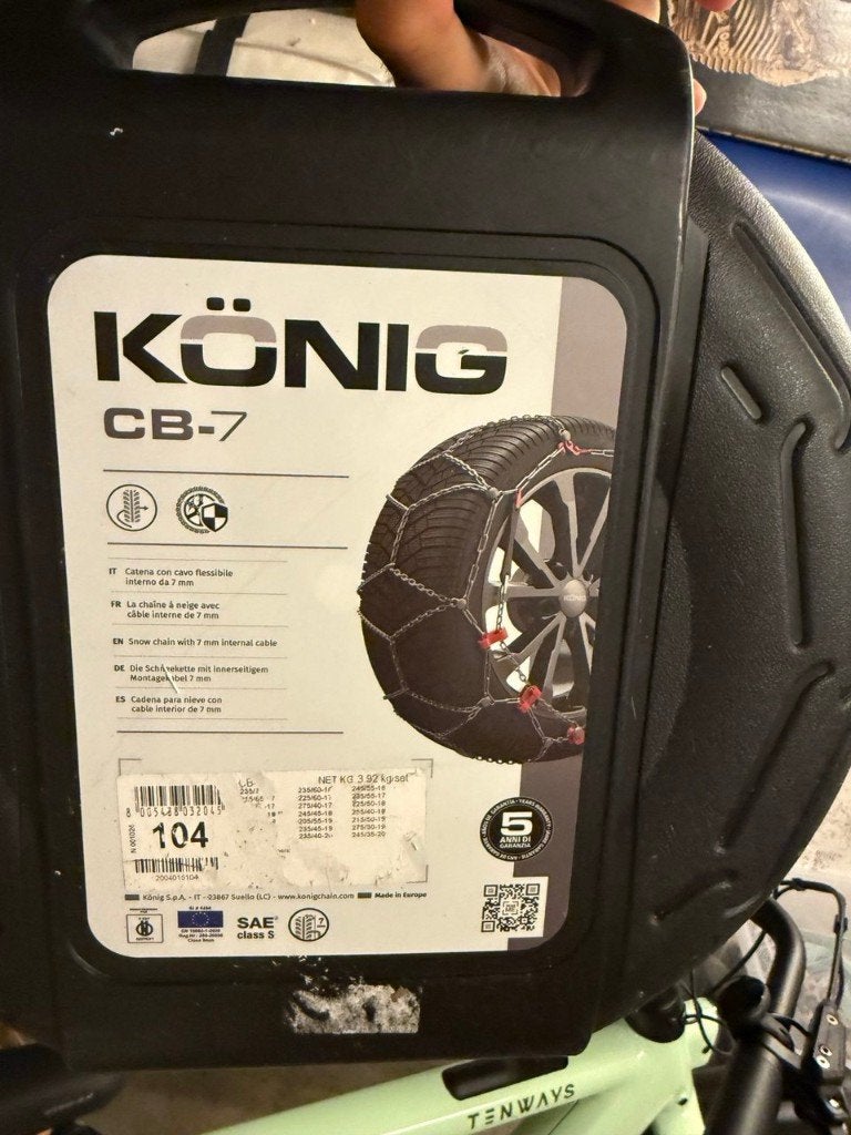 König CB-7 sneeuwkettingen - Maat 104, Ophalen of Verzenden, Zo goed als nieuw